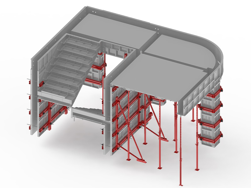 Sistema de tirantes para encofrado de aluminio